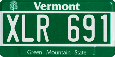 VT license plate XLR691