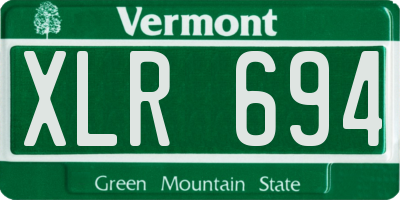 VT license plate XLR694