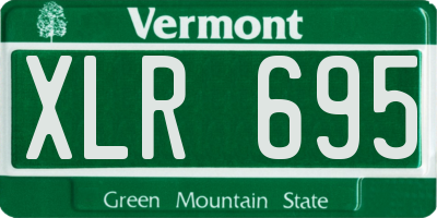 VT license plate XLR695