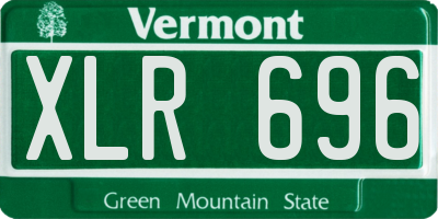 VT license plate XLR696