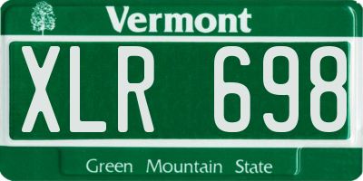 VT license plate XLR698