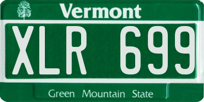 VT license plate XLR699