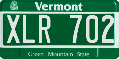 VT license plate XLR702