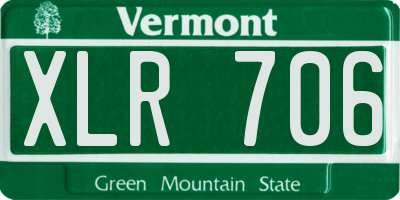 VT license plate XLR706