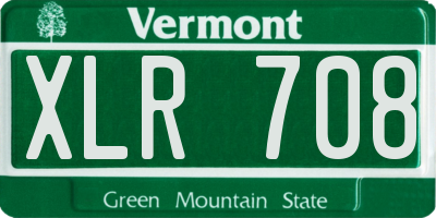 VT license plate XLR708