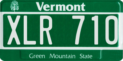 VT license plate XLR710