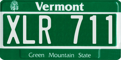 VT license plate XLR711