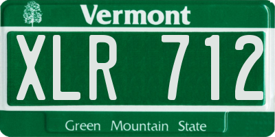 VT license plate XLR712