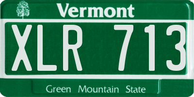 VT license plate XLR713