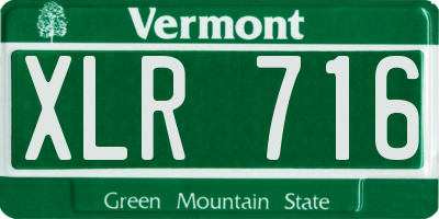 VT license plate XLR716