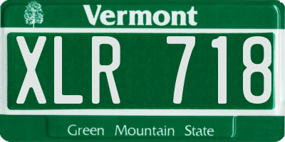 VT license plate XLR718