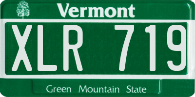 VT license plate XLR719