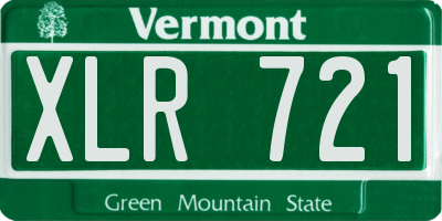 VT license plate XLR721