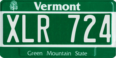VT license plate XLR724