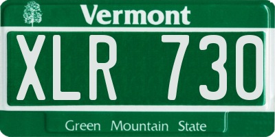 VT license plate XLR730