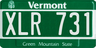 VT license plate XLR731