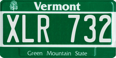 VT license plate XLR732