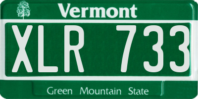 VT license plate XLR733