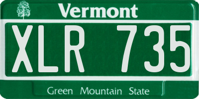 VT license plate XLR735