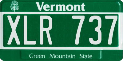 VT license plate XLR737