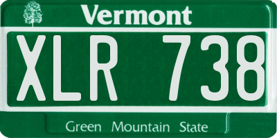 VT license plate XLR738