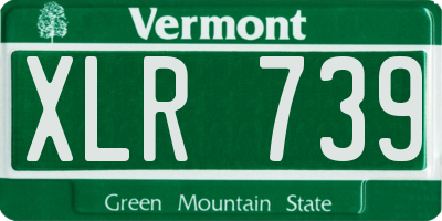 VT license plate XLR739
