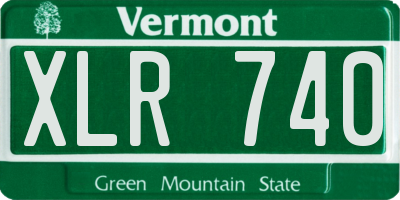 VT license plate XLR740