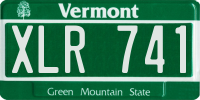 VT license plate XLR741
