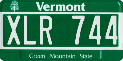 VT license plate XLR744