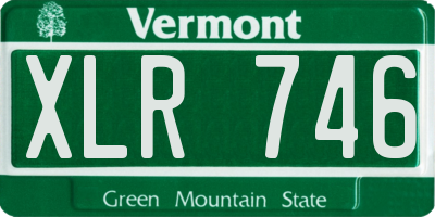 VT license plate XLR746