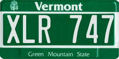 VT license plate XLR747