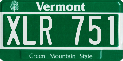 VT license plate XLR751