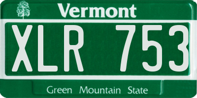 VT license plate XLR753