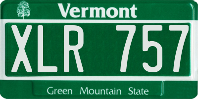 VT license plate XLR757