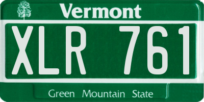 VT license plate XLR761