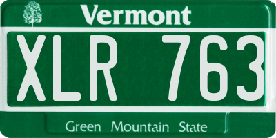 VT license plate XLR763