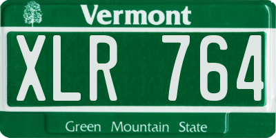 VT license plate XLR764