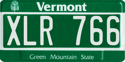 VT license plate XLR766