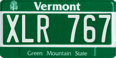 VT license plate XLR767