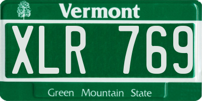 VT license plate XLR769