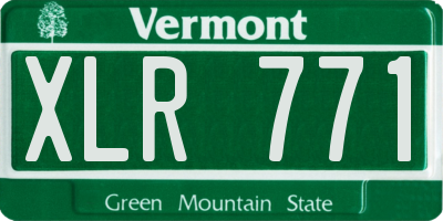 VT license plate XLR771