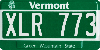 VT license plate XLR773