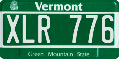 VT license plate XLR776