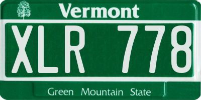 VT license plate XLR778