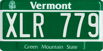 VT license plate XLR779