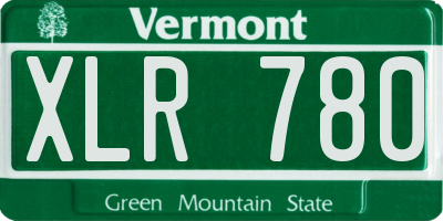 VT license plate XLR780