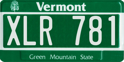 VT license plate XLR781
