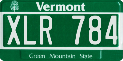 VT license plate XLR784