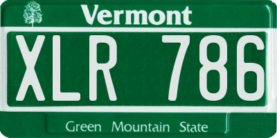 VT license plate XLR786