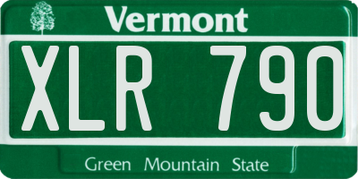 VT license plate XLR790